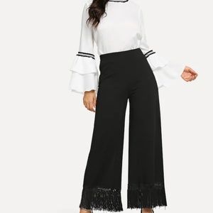 BRAND NEW SHEIN Fringe Detail Wide Leg Pants